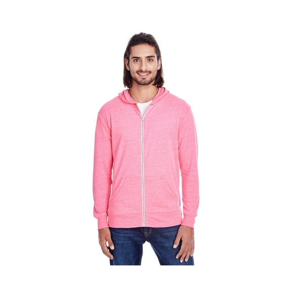 Threadfast Apparel Men's Triblend Full-Zip Light Hoodie, Style 302Z