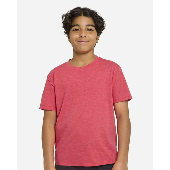Threadfast Apparel T1001B Youth Epic CVC T-Shirt-Heather Red-S