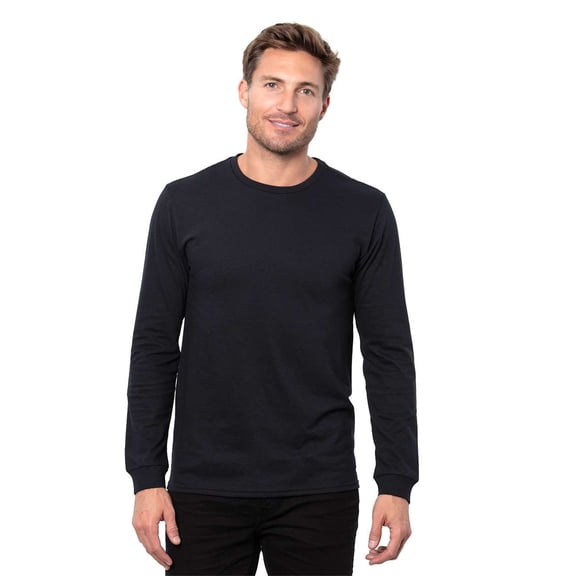Threadfast Apparel T3001 Epic CVC Long Sleeve T-Shirt-Solid Black-L