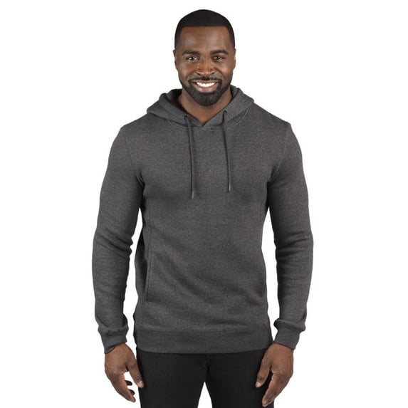 Threadfast Apparel Unisex Fleece Pullover Hooded, Charcoal Heather, X-Large