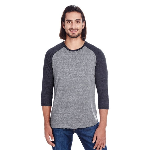 Threadfast Apparel Unisex Triblend 3/4-Sleeve Raglan - 302G