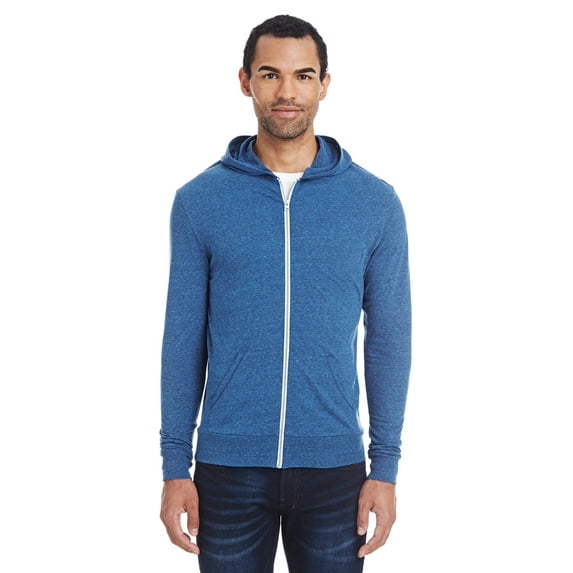 Threadfast Apparel Unisex Triblend Full-Zip Light Hoodie - 302Z