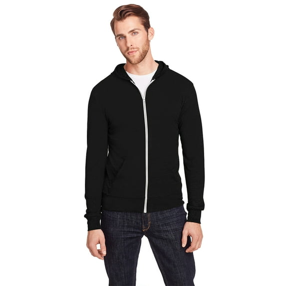 Threadfast Apparel Unisex Triblend Full-Zip Light Hoodie