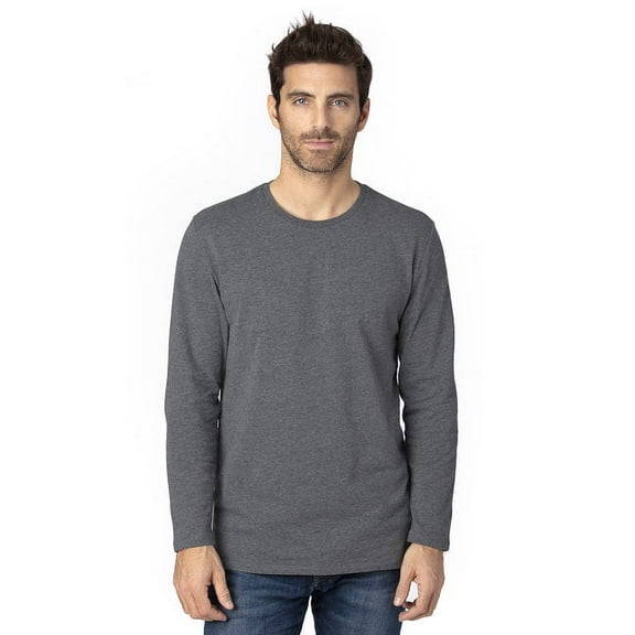 Threadfast Apparel Unisex Ultimate Long-Sleeve T-Shirt CHARCOAL HEATHER XS