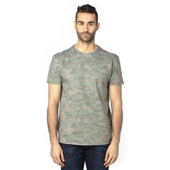 Threadfast Apparel Unisex Ultimate T-Shirt GREEN HEX CAMO XL
