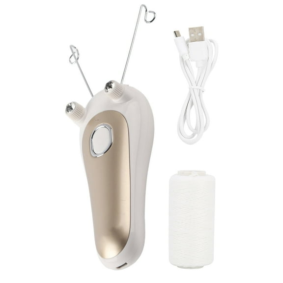 Threading Hair Removal, Electric Threading Epilator Physical Threader Hair Remover For Face Arm Leg Use Facial Hair Removal for Face Arm Leg Use[gold]