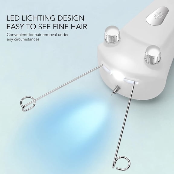 Threading Hair Removal for Women LED Light Electric Ladies Thread Hair Remover,Threader Machine Epilator for Fine Hairs on Face, Upper Lip, Arms