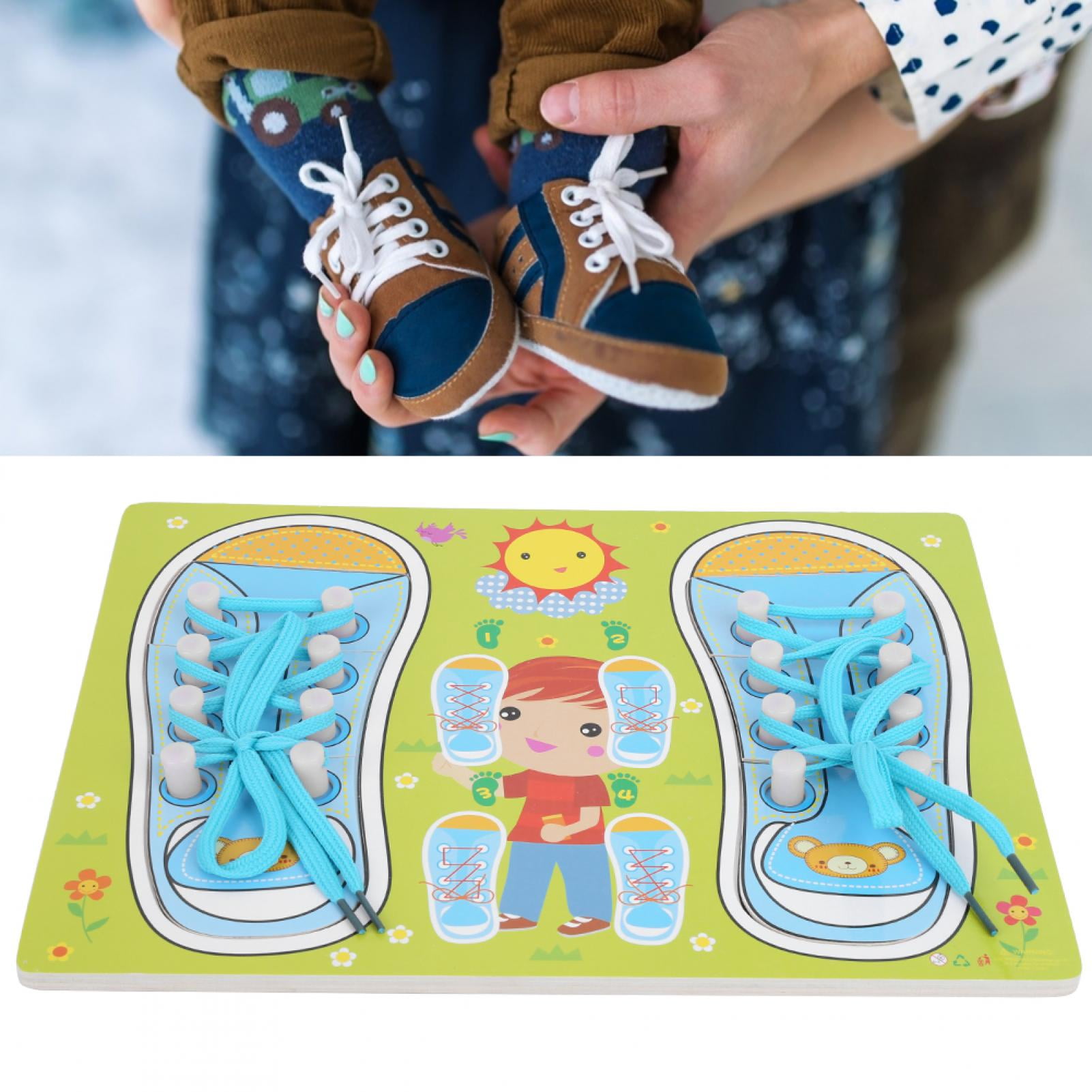 Threading Teaching Lacing Shoe Toy, Baby Tying Shoelaces Teaching Aids