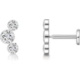 thumbnail image 1 of Threadless Earring Stud,18g Flat Back Nose Stud, F136 Implant Grade Titanium Pressfit ,Push In Nose Rings,Hypoallergenic Nose Piercing Lip Tragus Studs Earrings, 1 of 11