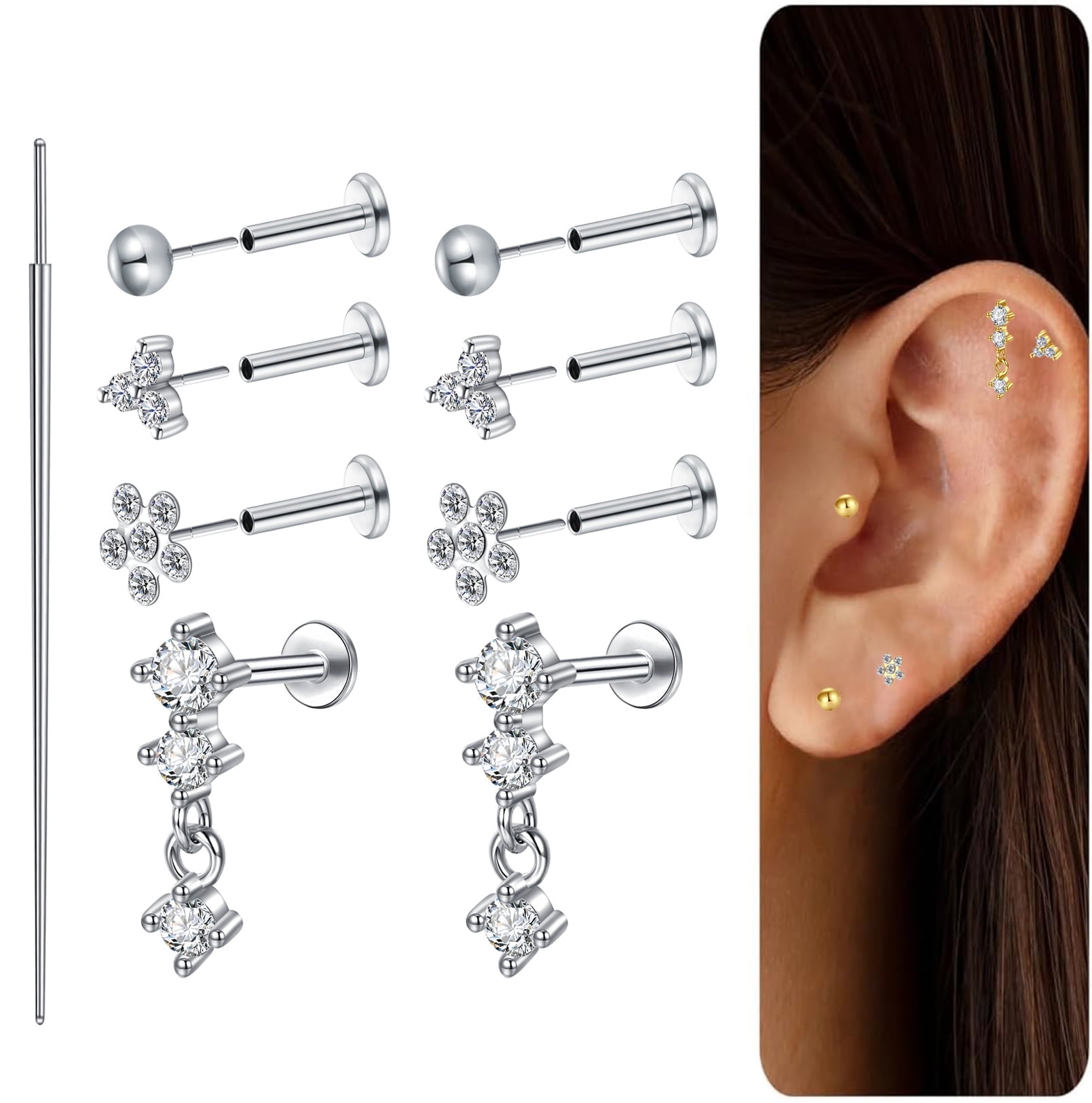 Tragus Average Ear Piercing Size Ear 18 Gauge To Mm Piercing