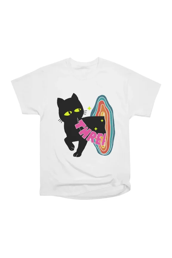 Threadless Portal Cat T-Shirt Tee Gift For Him Merch For Her Apparel For Friend
