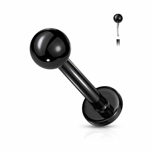 Threadless Push-In Top Ball 16G Labret with Flat Back 20ga 18ga 16ga Sold Each