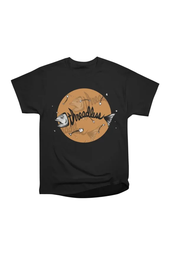 Threadless fishbone T-Shirt Tee Gift For Him Merch For Her Apparel For Friend