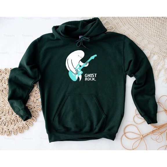 Threadly67 Classic Ghost Rock Graphic Design Style Music Band Art Simple Text Sound Inspired Look T-Shirt, SW, Hoodie, for Unisex, up to size 5XL.