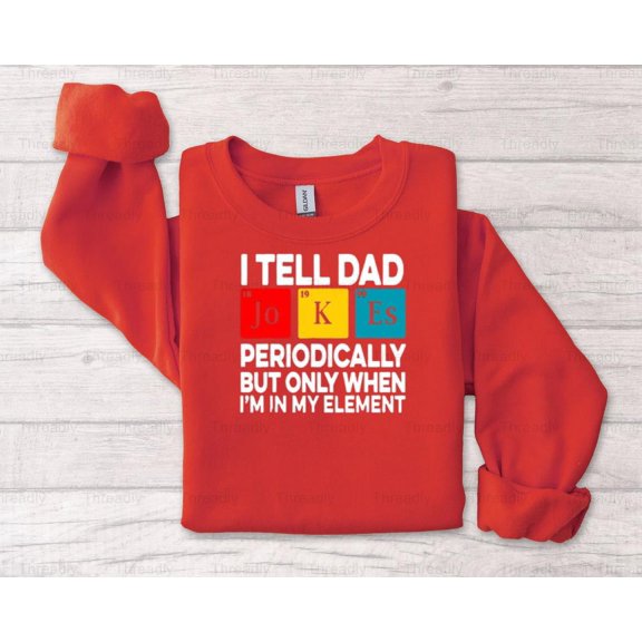 Threadly68 Classic I Tell Dad Jokes Periodically Fathers Day Periodic Graphic Style Pun Humor Dad 1 T-Shirt, for Unisex, up to size 5XL.
