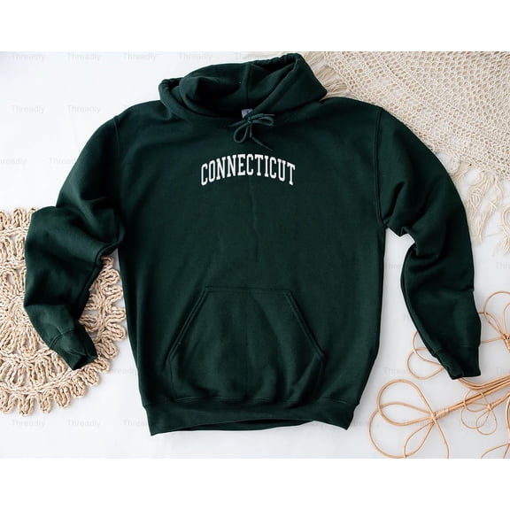 Threadly70 Connecticut Throwback Classic Graphic Design Style State Art Text, Vintage Inspired T-Shirt, SW, Hoodie, for Unisex, up to size 5XL.