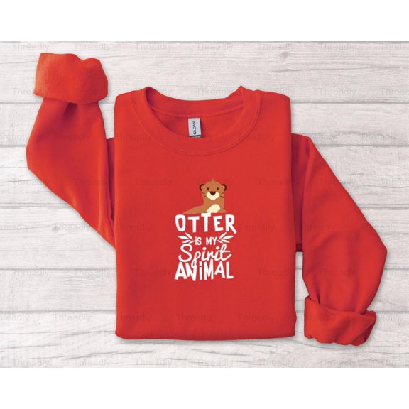 Threadly84 Otter Is My Spirit Animal Funny Quote Cute Animal Lover Aquatic Humor T-Shirt, SW, Hoodie, for Unisex, up to size 5XL.