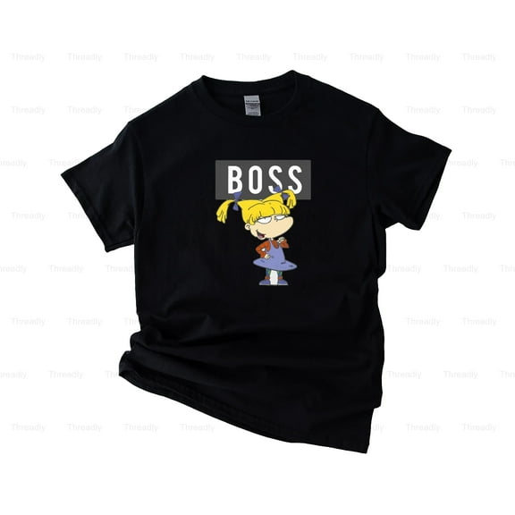 Threadly87 Rugrats Angelica Pickles Boss Word Cutout Cartoon 90s Nickelodeon Spoiled 2 T-Shirt, SW, Hoodie, for Unisex, up to size 5XL.