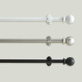 thumbnail image 1 of Threadmade Farmhouse Ball Curtain Rod, White - 32"W x 78"L, 1 of 6