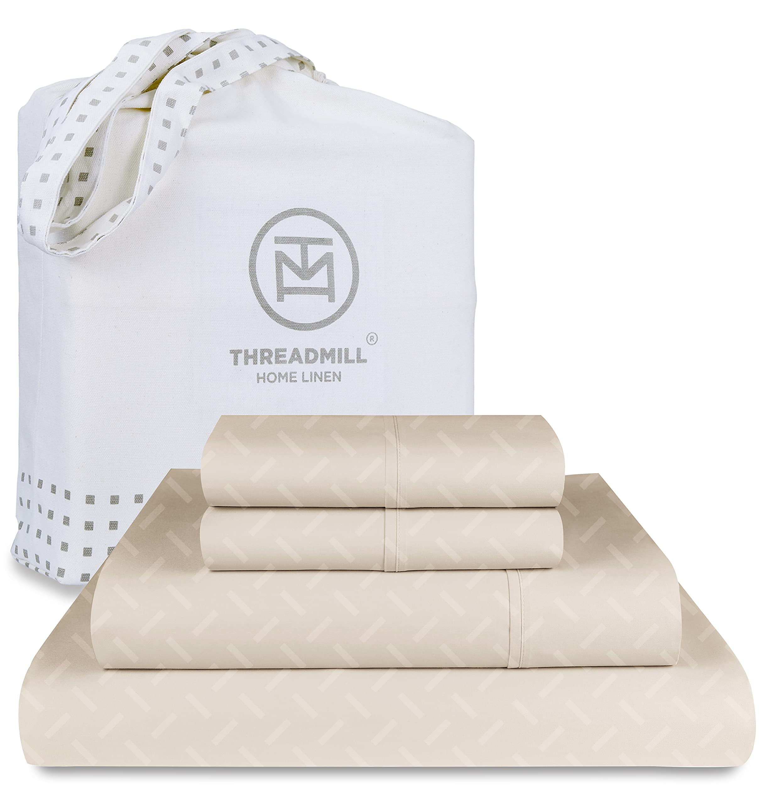 Threadmill 100 Cotton Sheets for King Size Bed 4 Pc King Bed