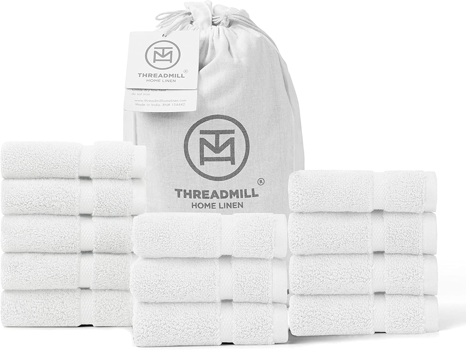 Wash Cloth 12×12 0.75 LBS White 100% Cotton Economy – General Corporation  USA