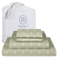 thumbnail image 1 of Threadmill Cotton Full Size Sheet Set | 100% Cotton Sheets for Full Size Bed | Damask Jacquard Full Bed Sheets Set with 16” Deep Pocket | Soft Sateen Weave 4-Piece Cooling Bedding Set | Sage Green, 1 of 9