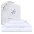 thumbnail image 1 of Threadmill Cotton Twin XL Sheet Set | 100% Cotton Sheets for Twin XL Size Bed | Damask Jacquard Sateen Twin XL Bed Sheets Set with 16” Deep Pocket | Soft Breathable 3-Piece Cooling Sheet Set | White, 1 of 7