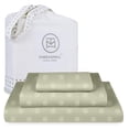 thumbnail image 1 of Threadmill Cotton Twin XL Sheet Set | 100% Cotton Sheets for Twin XL Size Bed | Damask Jacquard Sateen Twin XL Bed Sheets Set with 16” Deep Pocket | Soft Breathable 3 pc Cooling Sheet Set- Sage Green, 1 of 8