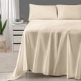 thumbnail image 1 of Threadmill Home Linen 100% Cotton Sheets for Cal King Size Bed - 600 Thread Count Cal King Bed Sheets Set with 16” Deep Pocket - Sateen Weave 4-Piece Bedding Set with Cooling Effect, Beige, 1 of 10
