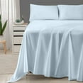 thumbnail image 1 of Threadmill Home Linen 100% Cotton Sheets for Cal King Size Bed - 600 Thread Count Cal King Bed Sheets Set with 16” Deep Pocket - Sateen Weave 4-Piece Bedding Set with Cooling Effect, Blue, 1 of 9