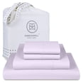 thumbnail image 1 of Threadmill Home Linen 4-Piece 300 Thread Count Cotton Bed Sheet Set, California King, Solid Purple, 1 of 7