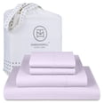 thumbnail image 1 of Threadmill Home Linen 4-Piece 300 Thread Count Cotton Bed Sheet Set, Full, Purple Solid Print, 1 of 7