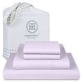 thumbnail image 1 of Threadmill Home Linen 4-Piece 300 Thread Count Cotton Sateen Queen Bed Sheet Set - Deep Pocket, Purple Solid, 1 of 7
