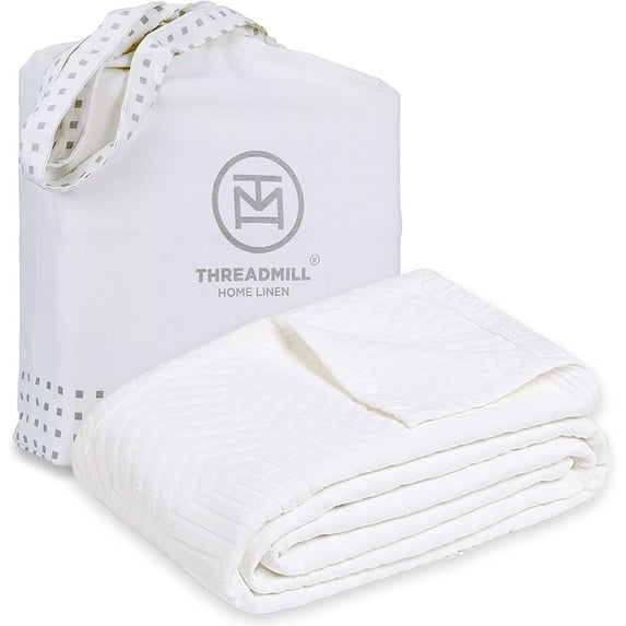 Threadmill Home Linen Blanket - Modern, Lightweight, Breathable, 100% Cotton, King / Cal King