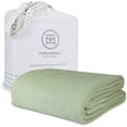 Threadmill Home Linen Cotton Blanket for Queen / Full Size Bed