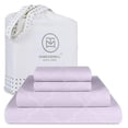thumbnail image 1 of Threadmill Home Linen Cotton Twin XL Size Bed Sheet Set, 300 Thread Count, for Adult, 3 PC, Lilac, 1 of 6