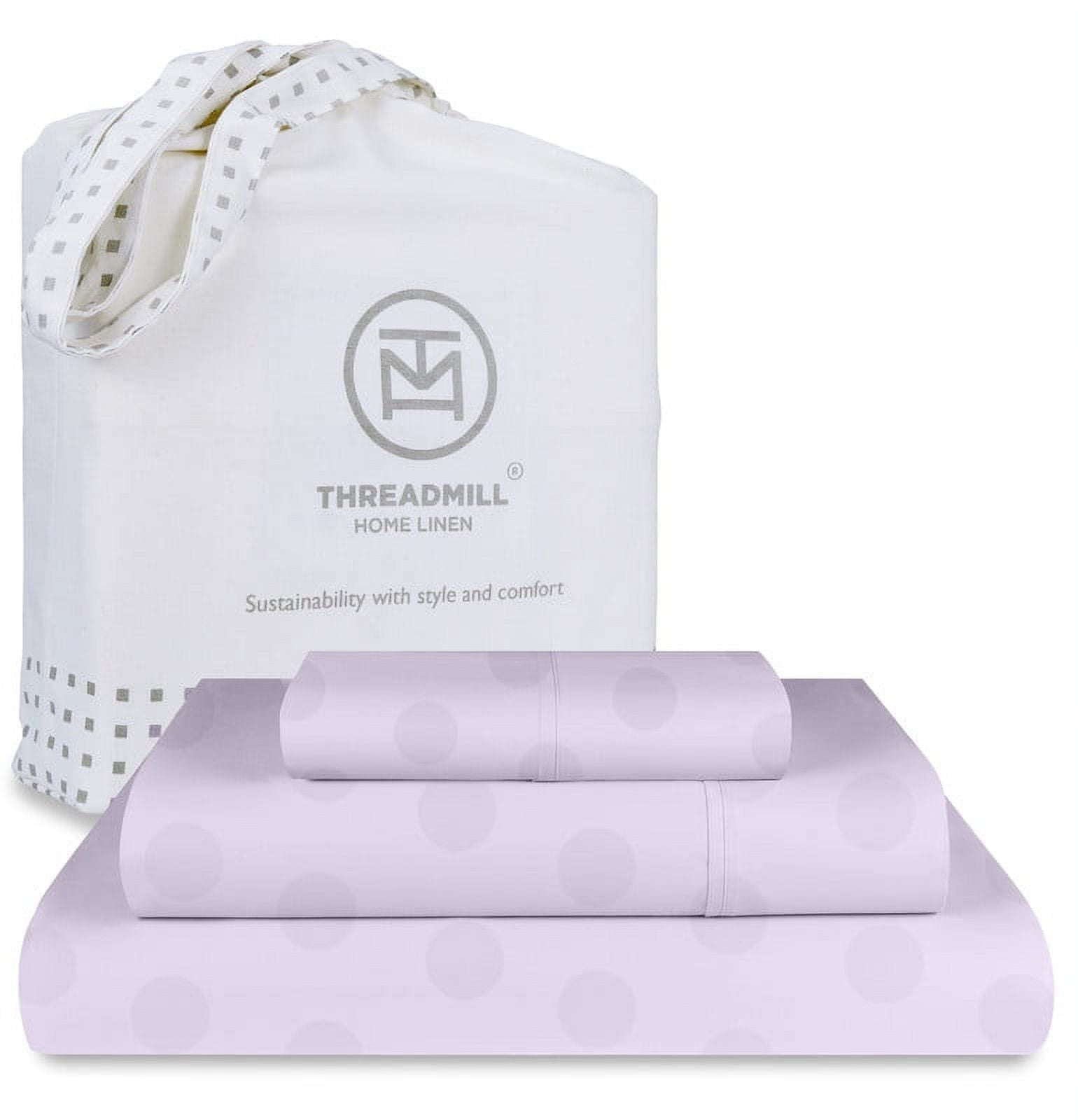 Threadmill Home Linen Cotton Twin XL Size Bed Sheet Set, Damask