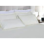 Threadmill Home Linen Luxury Supima Cotton Bed Sheet Sets, 4-Piece 1000 Thread Count Cotton Sheets, Off-White Solid Print, Deep Pocket