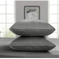 thumbnail image 1 of Threadmill Home Linen Pillow Cases, Standard Size Set of 2, 100% Cotton, 300 TC, Dark Grey, 1 of 4