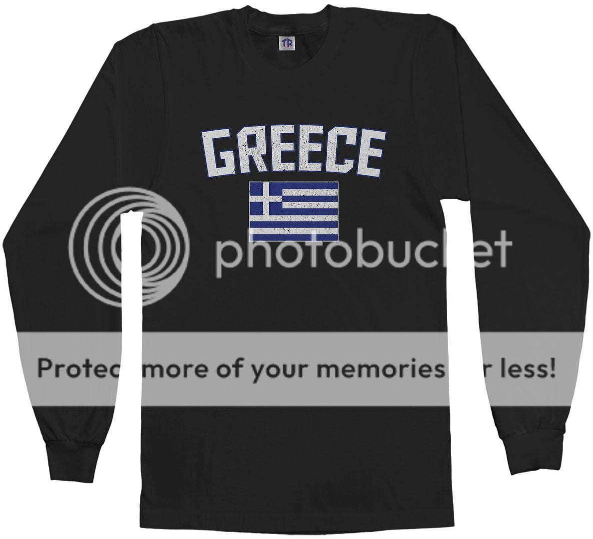 Threadrock Men's Greece Flag Long Sleeve Tshirt Athens Greek Europe