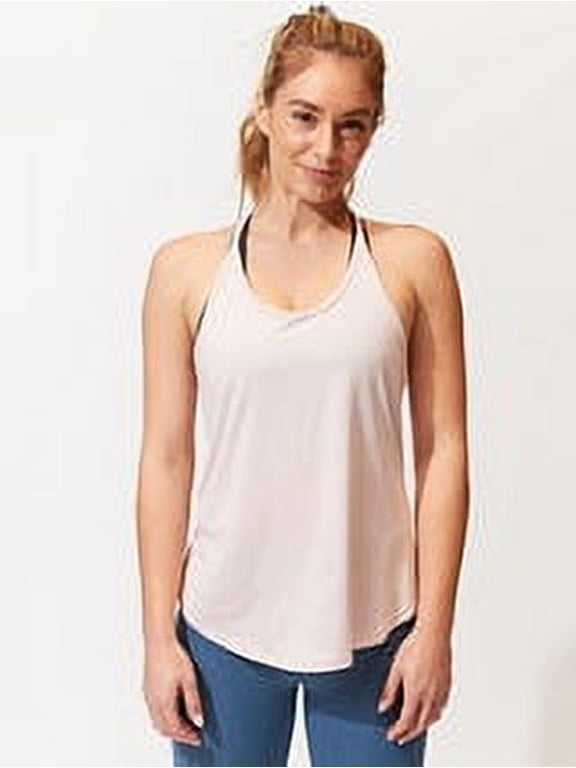 HEATHER SOUFFLE Women's Cassia Active Racer Back Tank S