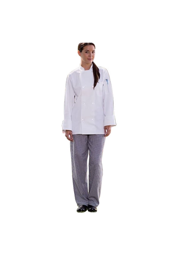 Threads 4001-4005 Classic Baggy Chef Pants 2" Elastic Waist with Brass Zipper in Houndstooth - XLarge