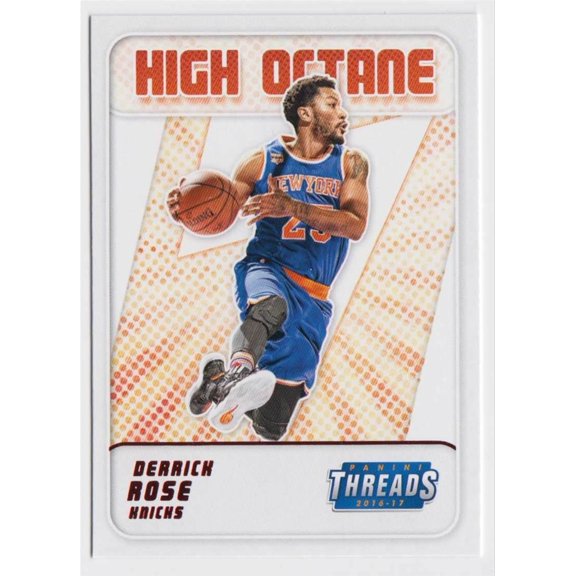 Threads High Octane Red #2 Parallel Insert Panini NBA Derrick Rose Knicks New York Knicks NBA Basketball Trading Card