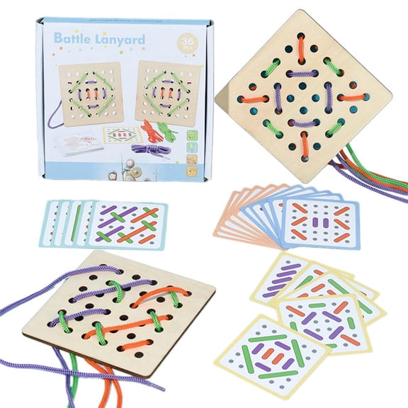 Threads Lacing Board Ideal for Seniors with Dementia and Autism Adults Improves Fine Motor Skills Focus and Hand Eye Coordination Alleviates Anxiety Suitable for Home Use