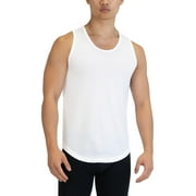 Threads Men's Undershirt, Ultra-Soft Tank, Moisture Wicking, Anti-Odor, 2-Pack, Classic White
