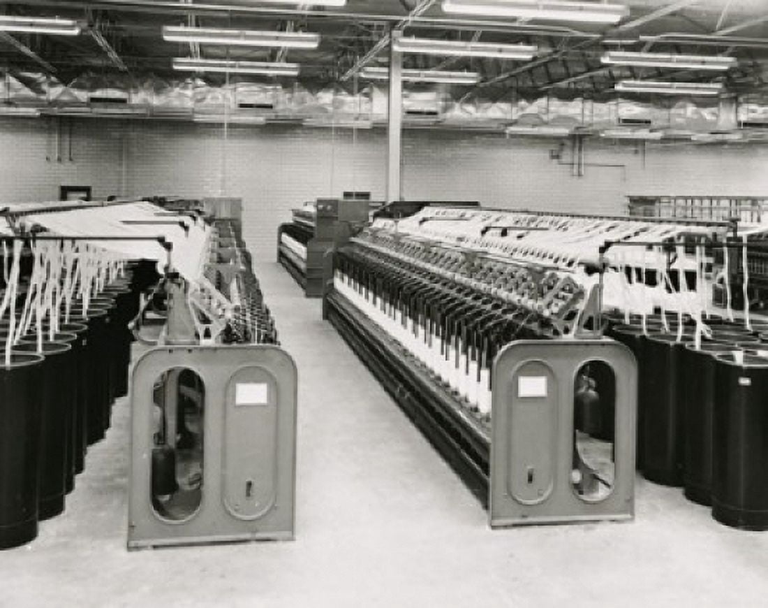Threads being spun in a textile factory Canvas Art - (24 x 36)