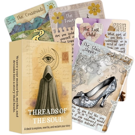 Threads of The Soul Oracle Deck, 50 Exquisite Oracle Cards for Self Reflection, Creation & Personal Growth, 12x8cm, Taro Cards