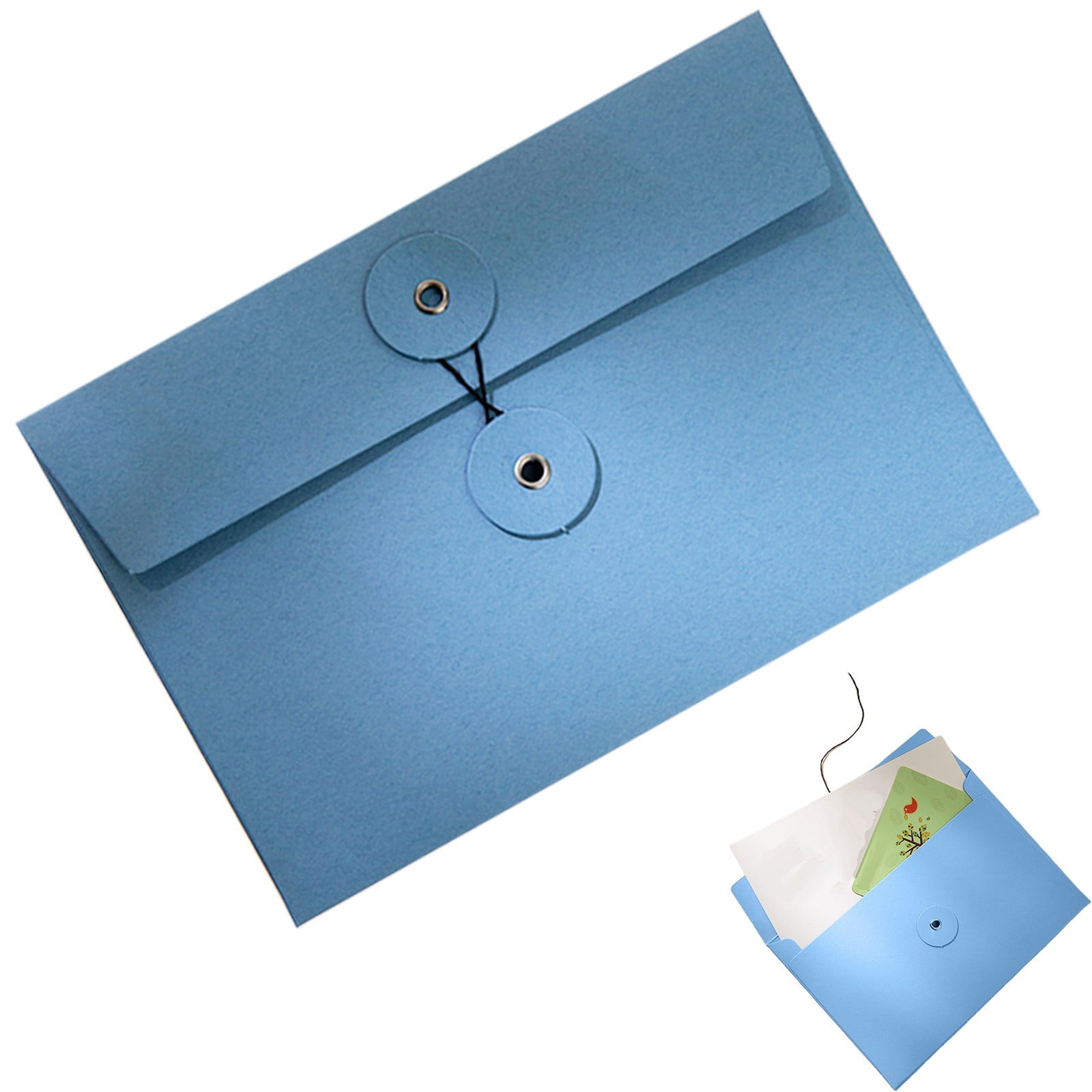 Threadseal A6 Kraft Envelopes – 12-Pack Button-Tie Document Folders, 6 ...