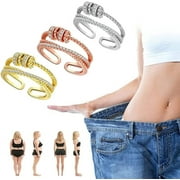 ODYSITE Threanic Triple-Spin Ring, Anti Anxiety Adjustable Moissanite Spinner Ring for Men and Women Feelief Zirconica Triple Fidget Ring