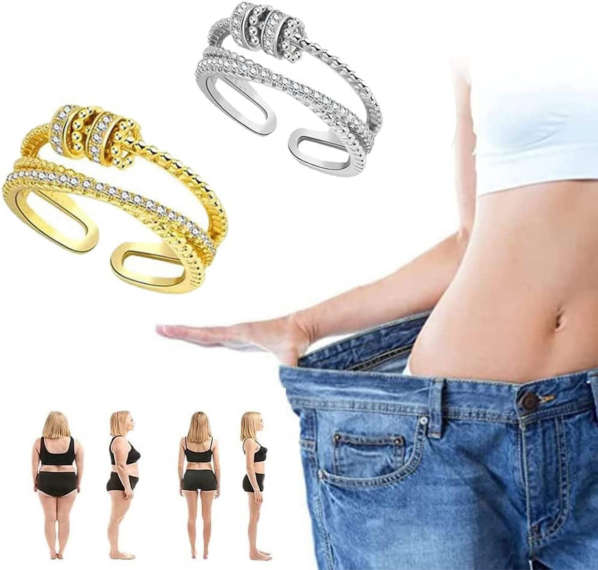 Vikanda Termogénico Moissanita Spinner Para Mujeres, Banda Giratoria Entrelazada Para Mujeres Y Hombres Que Alivian